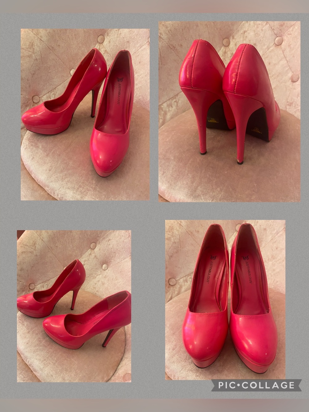 JustFab Pink Heels with High Stiletto and Classic Pump Style